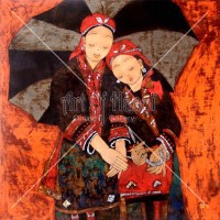 Dang Manh Ha, Two sisters of Red Dao - ArtOfHanoi.com