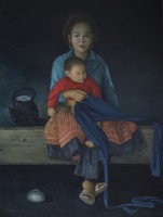 Vu Hai, Mother and Son - ArtOfHanoi.com