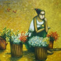 Tran Vinh, Flower Seller - ArtOfHanoi.com