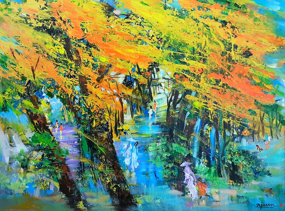 Nguyen Quang Tuan, Spring Sunlight - ArtOfHanoi.com